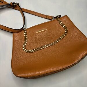 Nanette Lepore Like New Tan Leather Crossbody Bag
